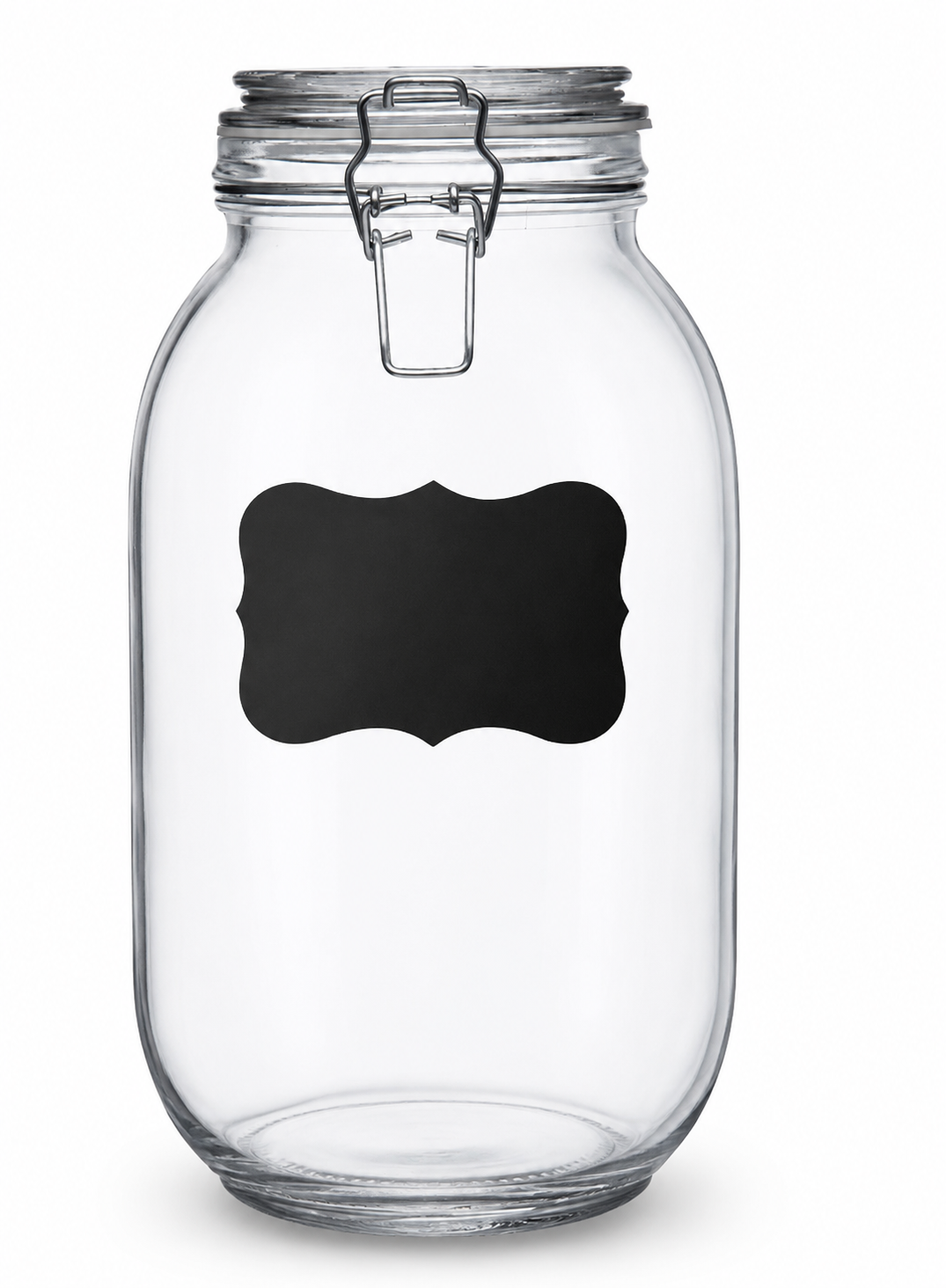 Empty 34 oz Glass Candy Jar with Chalkboard Label